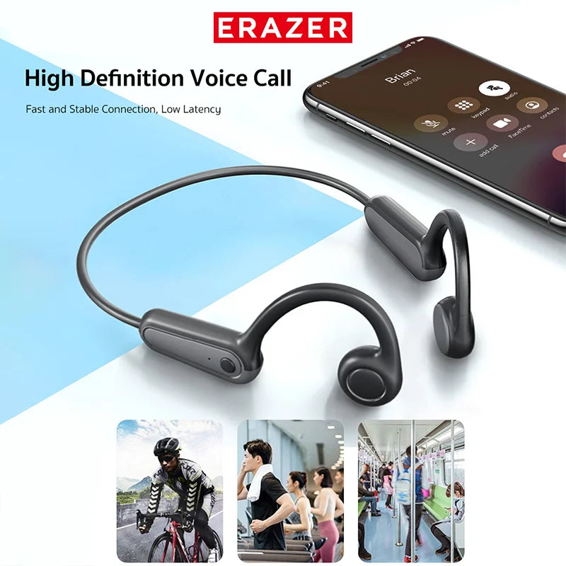 XF22 Earphone Bluetooth 5.4 Sports Wireless Headphones Bone Conduction Headsets with Mic Neckband Headphones